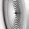 Designart 'Black And White Optical Illusion Modern Wall Clock
